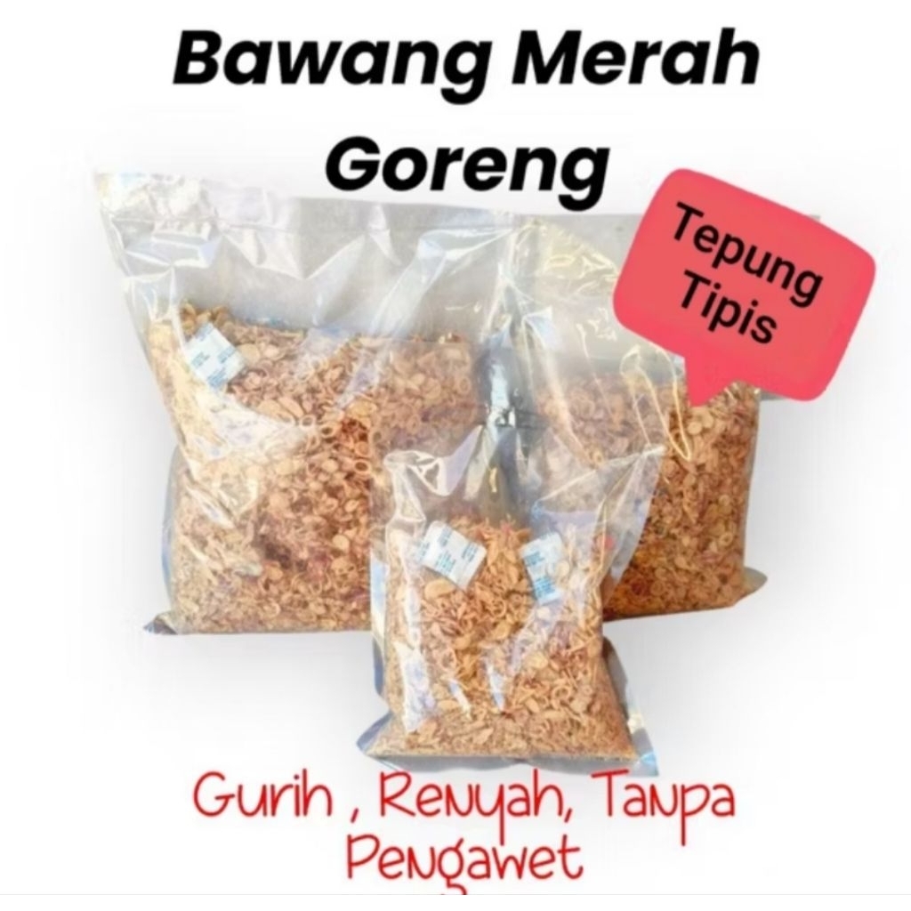 

Bawang merah goreng tepung tipis