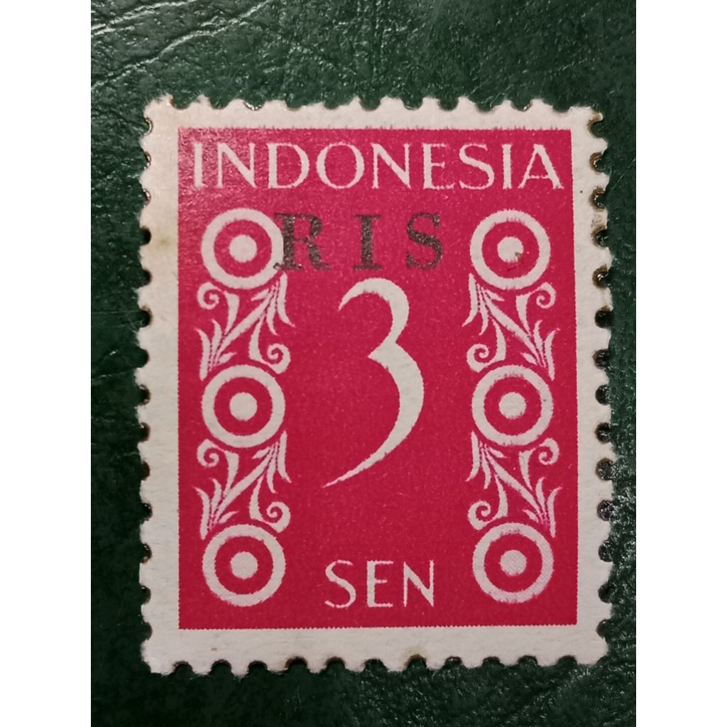 

Prangko Indonesia Kuno Koleksi klasik 3 Sen CT RIS Tahun 1950 UN USED