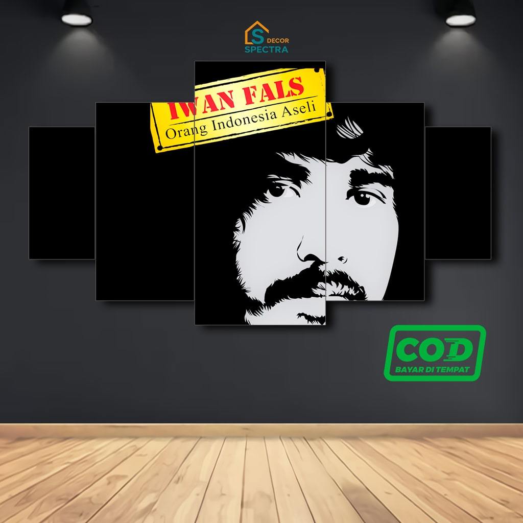 SPECTRA HIASAN PAJANGAN DINDING KAMAR POSTER MUSIK IWAN FALS 1 SET POSTER KAYU WALL DECOR