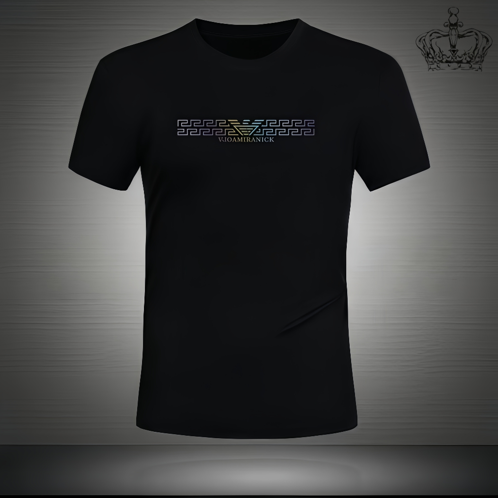 Kaos T - Shirt Pria Armani Berkerah Bulat, Desain Star Wars, Gaya Keren, Bahan Katun Murni