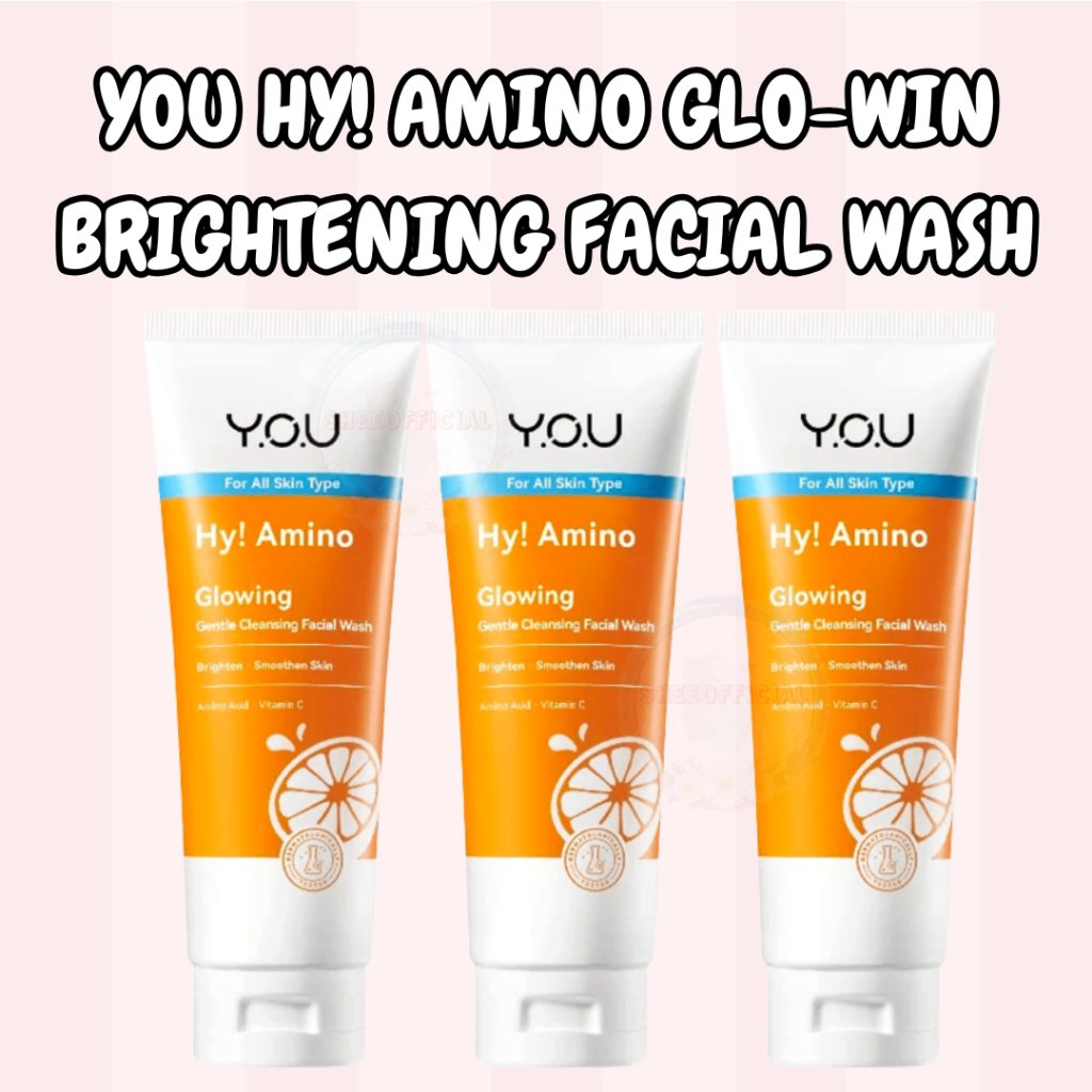 YOU Hy Amino Glo-Win Brightening Facial Wash - Membersihkan Kulit Wajah Mencerahkan Wajah Kusam