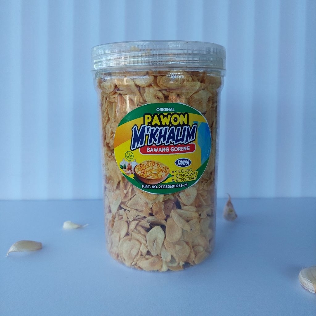 

[100% ASLI] BAWANG PUTIH GORENG TANPA CAMPURAN TEPUNG - KEMASAN TOPLES netto 210g