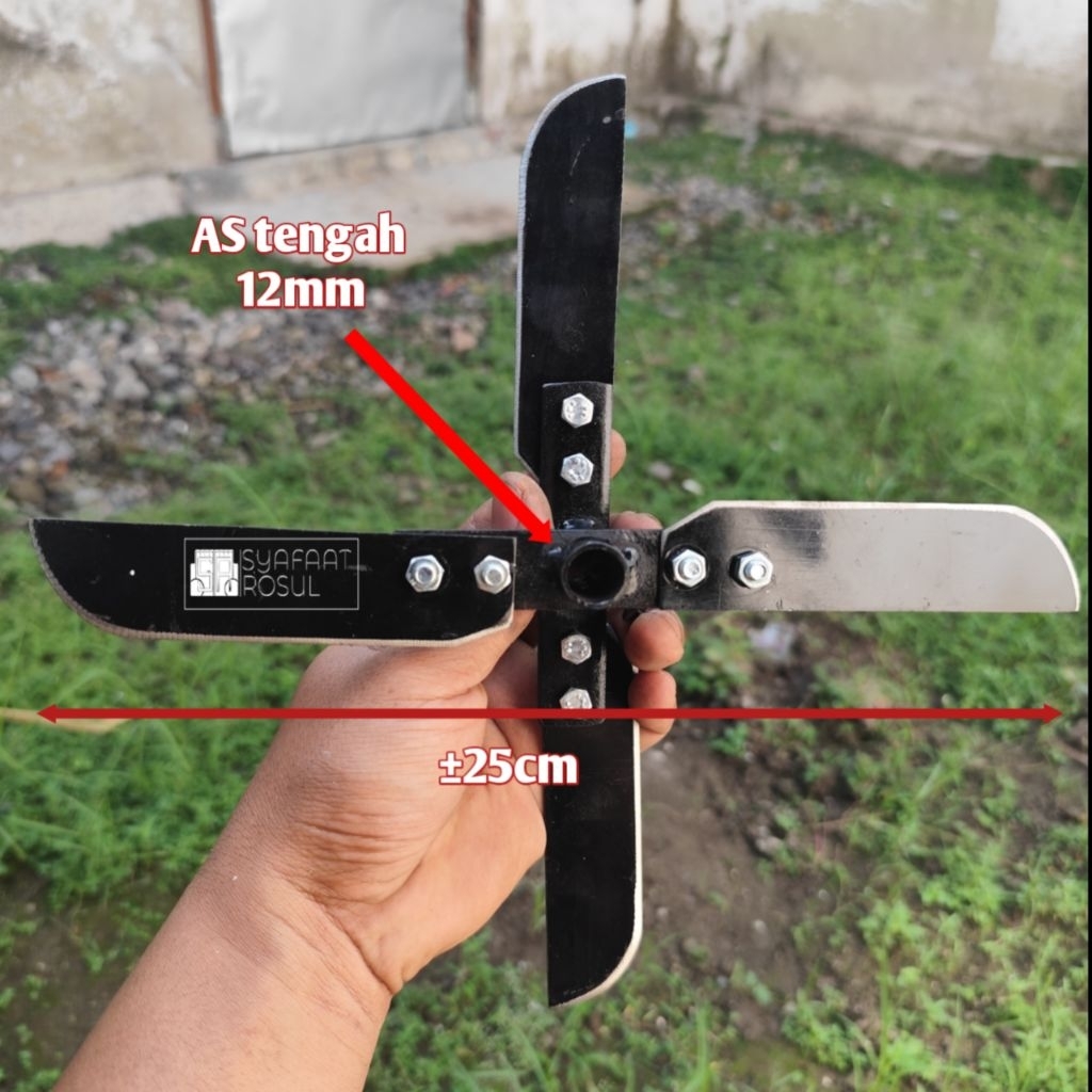 Pisau Cacah Sayur AS 12MM Bahan Baja Gergaji Selendang. Pakan Ternak Entok Dan Unggas