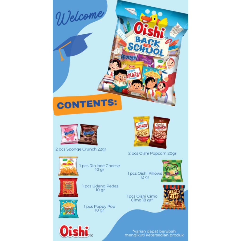 

Oishi gift pack edisi Back to School