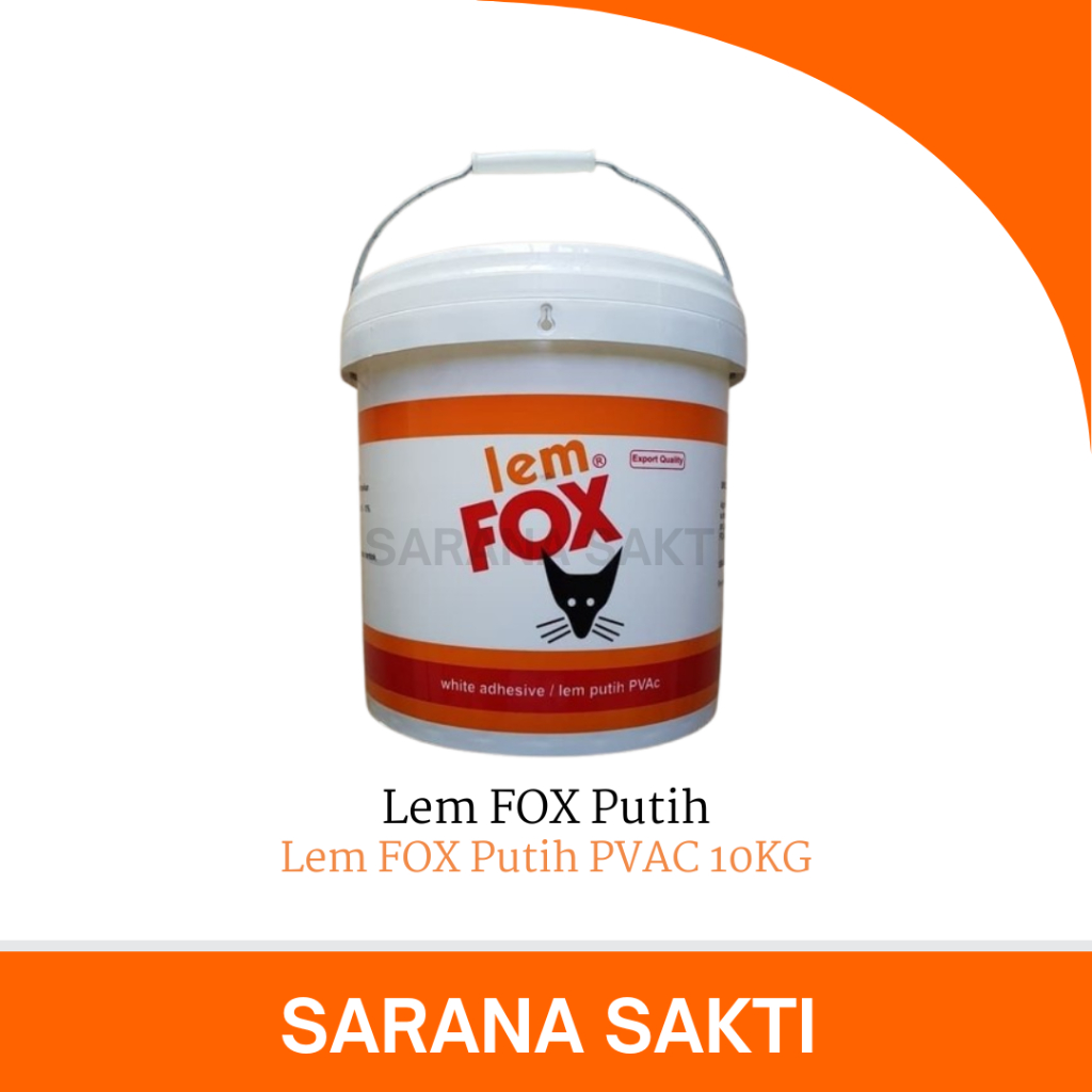 

Lem FOX Putih PVAC 10KG | Lem Fox Putih Lem Putih PVAC Ember Merah 10kg 10 Kg Plamir Kayu Kertas Slime Merah