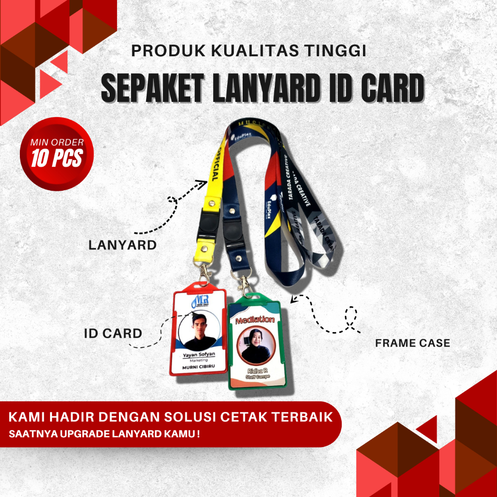

Paket Lengkap Lanyard + ID Card + Frame Case | Praktis & Profesional!