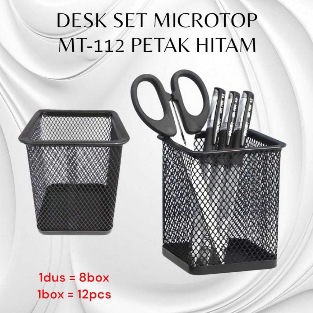 

MICROTOP DESK SET PETAK HITAM/ TEMPAT ALAT TULIS