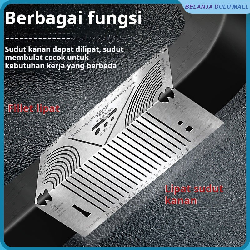 

Penggaris sudut lengkung baja persegi 90 derajat menggambar garis artefak alat pengaturan sudut siku-siku penggaris sudut menggambar garis penggaris asisten