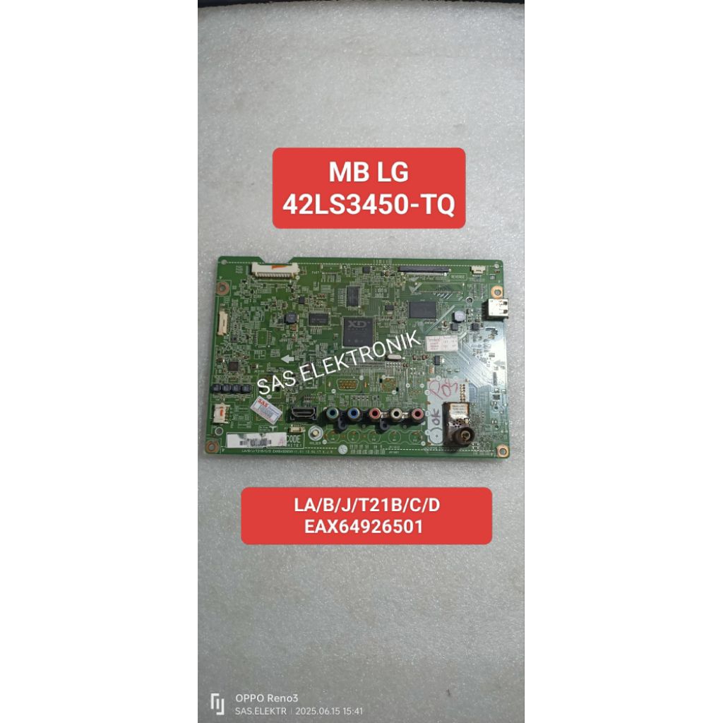 MB BOARD MOTHERBOARD MAINBOARD MESIN TV LED LG 42 INCH 42LS3450-TA
