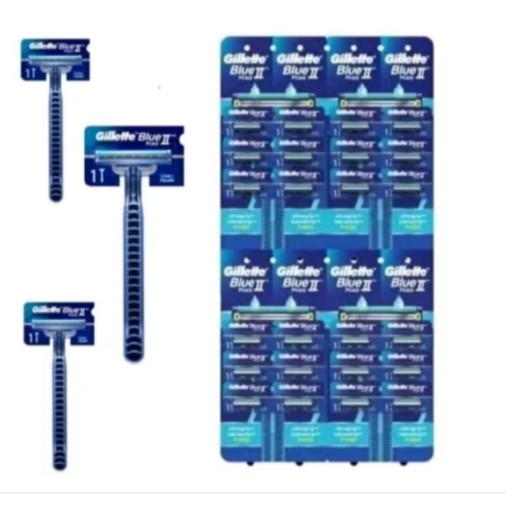 Alat Cukur Jenggot 2 Mata Pisau / Gillette Blue II /  Gillette Goal II / Gillette Goal blue & kuning