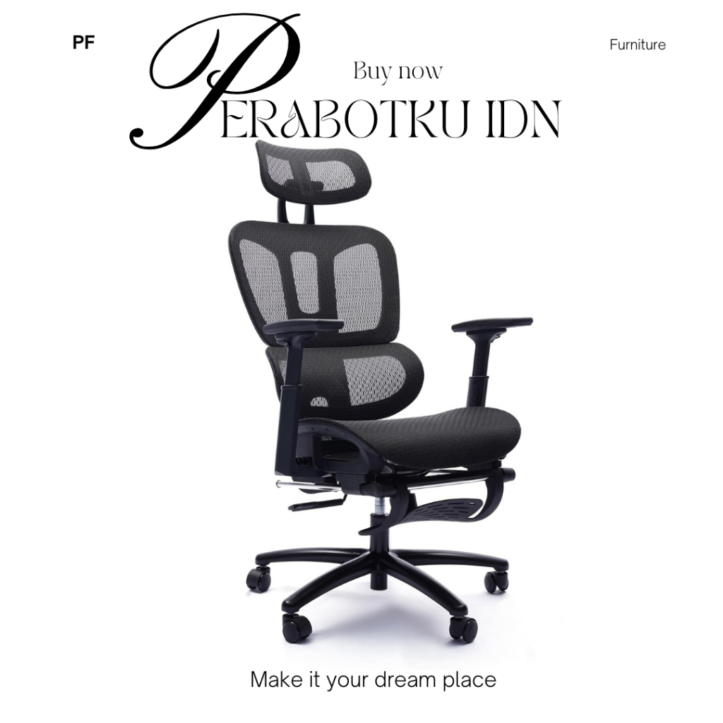 KURSI ERGONOMIS OFFICE CHAIR LUMBAR SUPPORT ERGONOMIC CHAIR