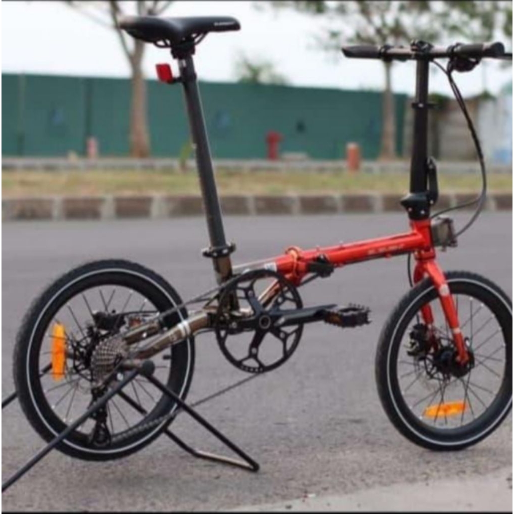 sepeda lipat troy 16 10speed chrome  troy element