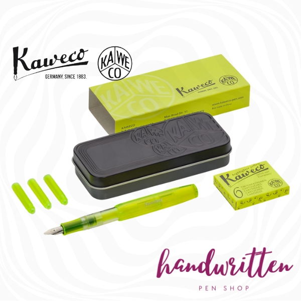 KAWECO Ice Sport Set Glow Marker Yellow Highlighter Fountain Pen