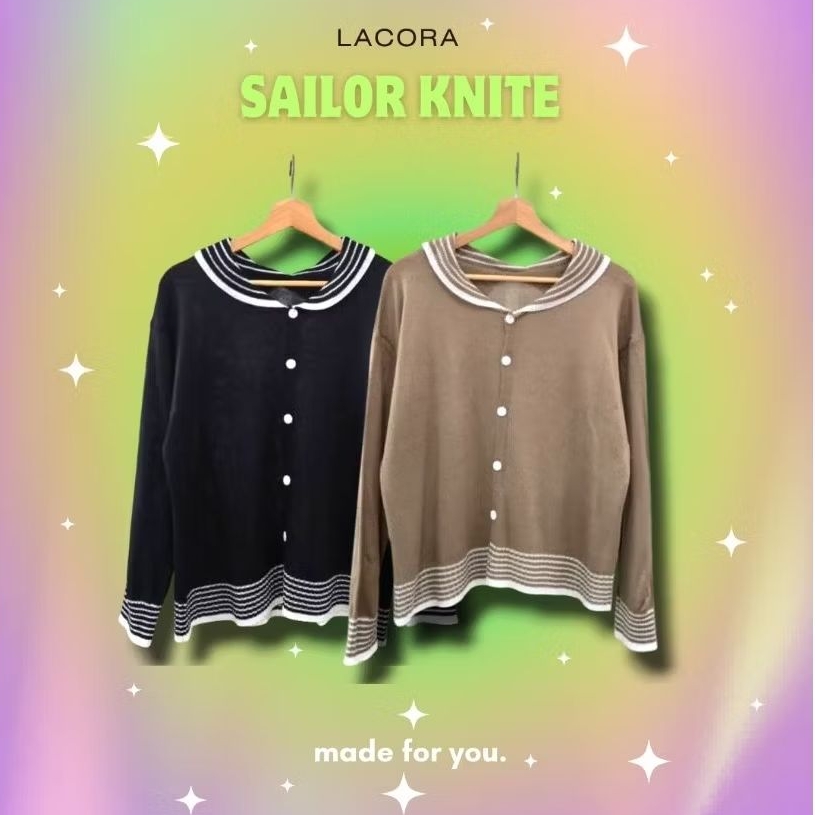 Sailor Outer Cardygan Atasan Rajut Wanita Kekinian Big Size
