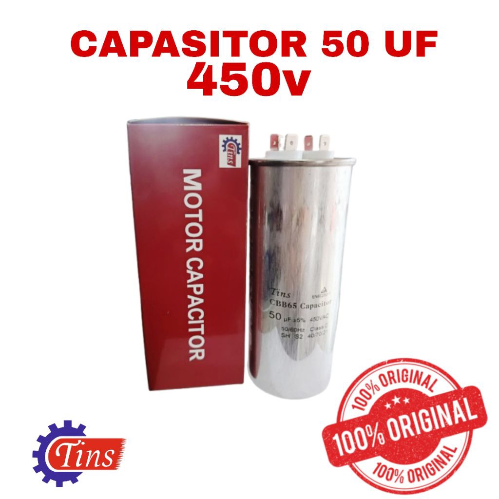 CAPASITOR 50 UF 450vac CAPASITOR POMPA AIR/CAPASITOR AC/CAPASITOR KOMPRESOR