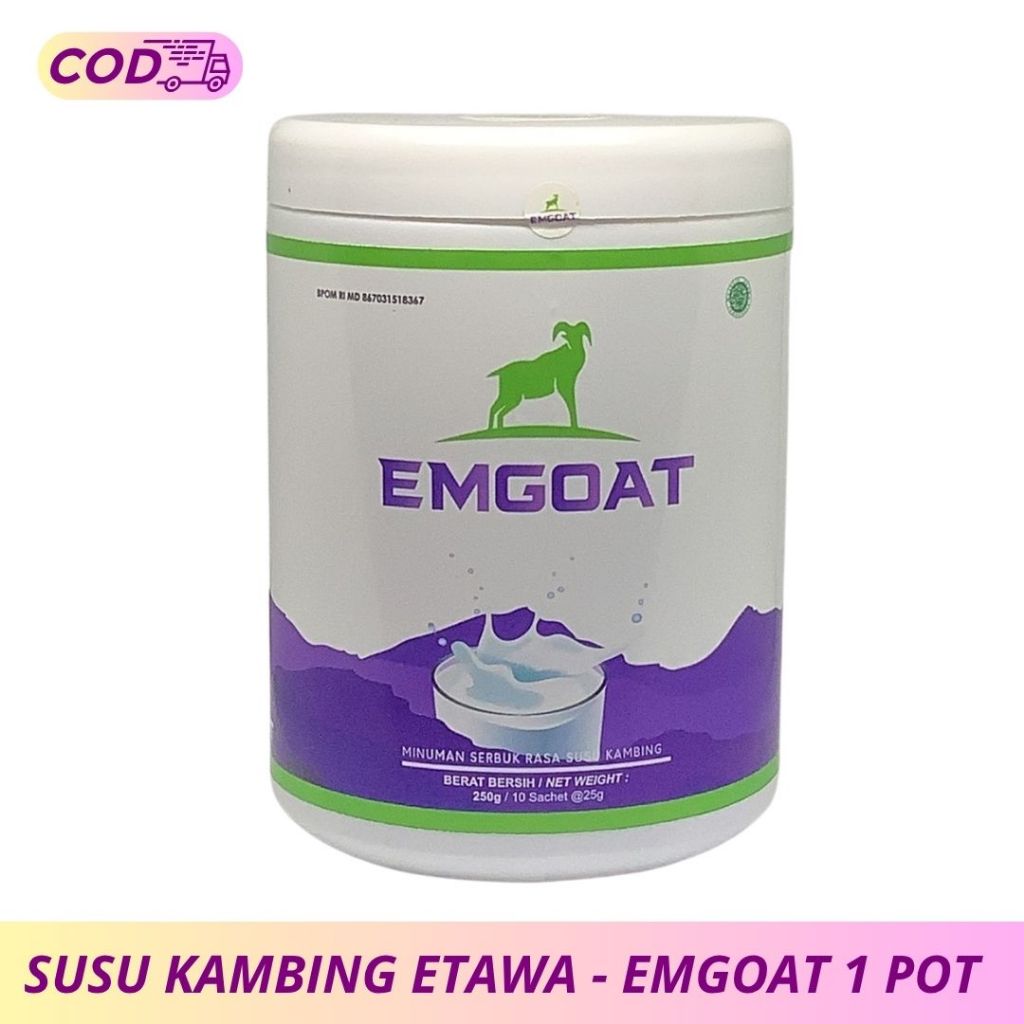 

Susu Bubuk - Susu Kambing Etawa - Emgoat - Goat Milk - 1 Pot 10 Sachet