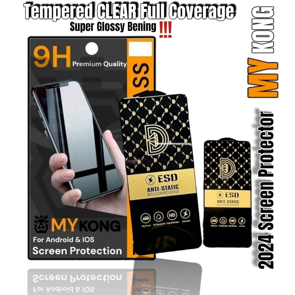 Tempered CLEAR ESD STATIC XIAOMI REDMI 15 15C 14C 13 13X 13C 12 12C A7 PRO A5 A3 A2  Bening Full Cov