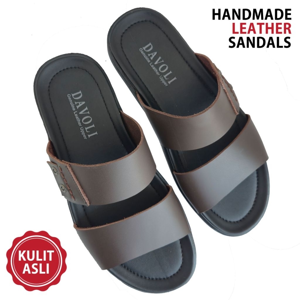 DAVOLI Sandal Kulit 2002 Brown