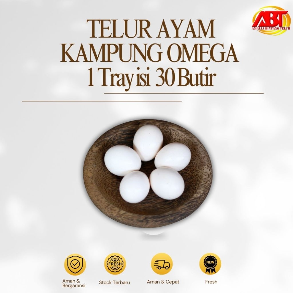 

ABT - 30 Butir Telur Ayam Kampung Omega isi orange 1 Tray Lezat dan Bergizi (FRESH-AMAN-BERGARANSI)
