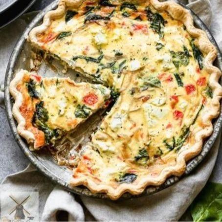 

Danish Blue Cheese Chicken Spinach Quiche