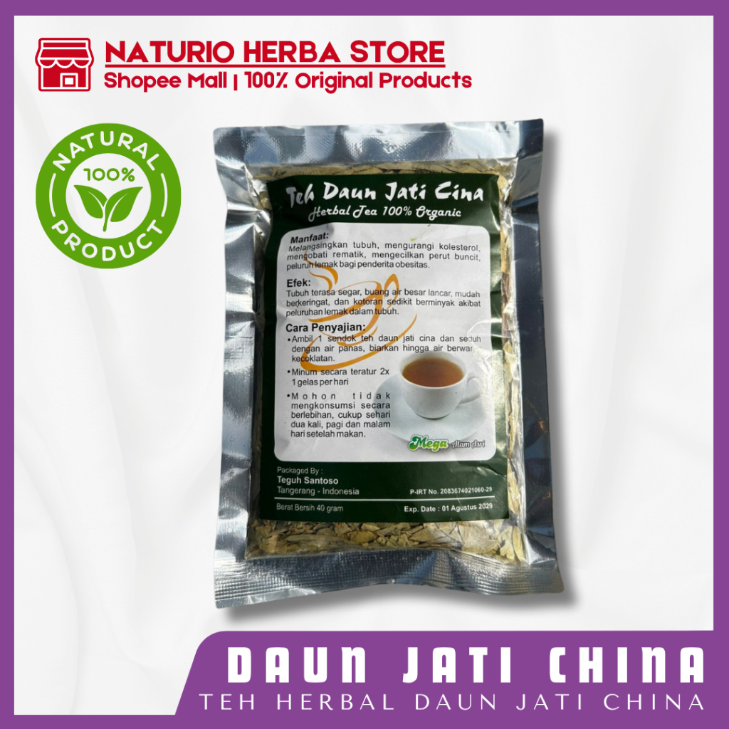 

Teh Curah Daun Jati Cina Hikmah 40gr Tea China Pelancar Bab | Pelangsing & Pembakar Lemak