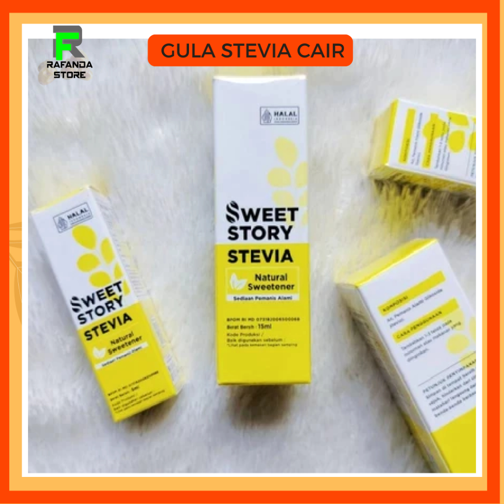 

Sweet Story Gula Stevia Cair Pemanis Alami Pengganti Gula 0 KALORI 0 GULA ( BPOM dan HALAL )