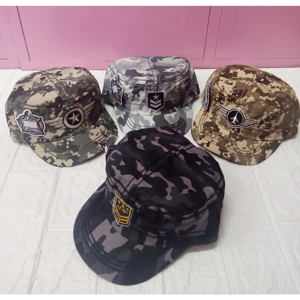 TOPI ARMY CAMO PRIA WANITA – MODEL MILITER TACTICAL / TOPI KOMANDO KEREN