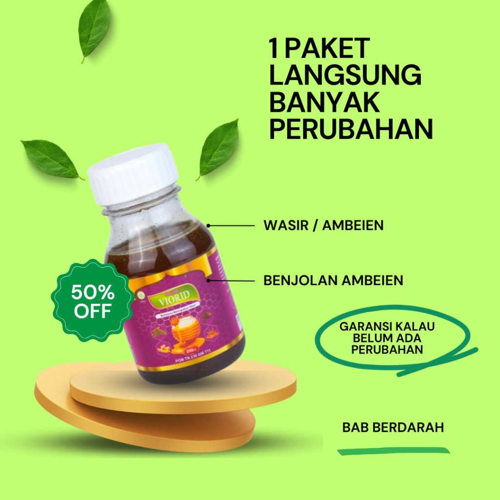 Sudah BPOM Viorid Obat Ambeien Wasir Paling Ampuh Herbal Ambeyen Luar Dalam Stadium 1 2 3 4 Cepat Or