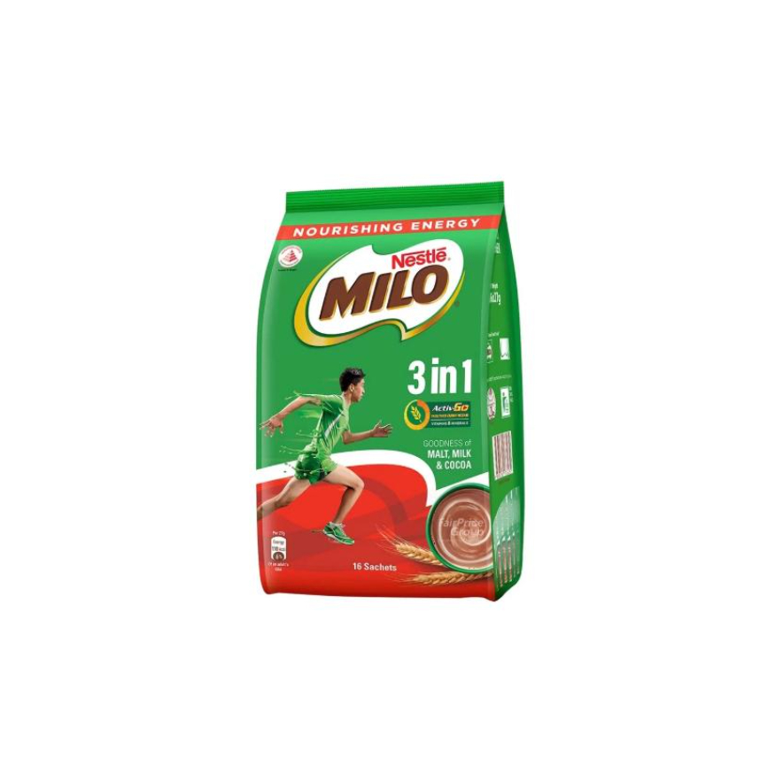 

Nestle Milo 3 in 1 Rasa Cokelat 16 Sachet