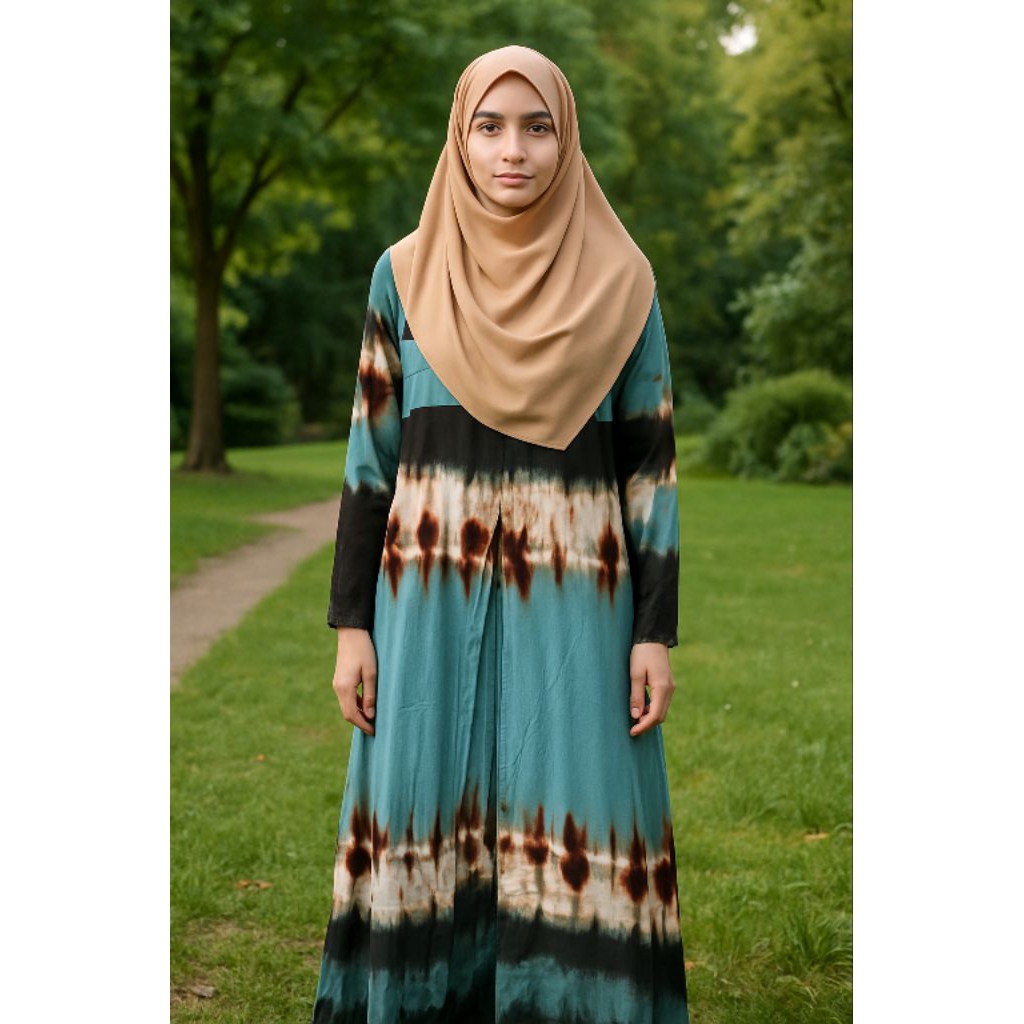 MAHIA DRESS by GREENISM GAMIS WANITA MUSLIMAH MOTIF