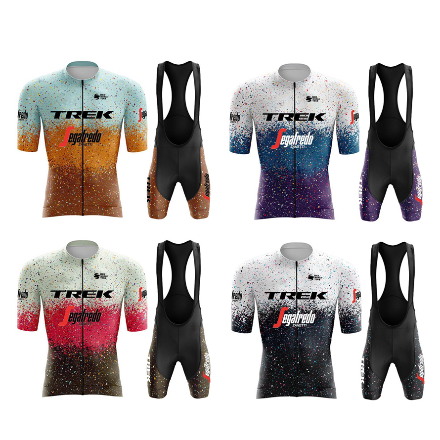 Trek Setelan Baju Jersey Sepeda Celana padding Bib Shorts Roadbike Mtb xc BALAP lipat seli pading