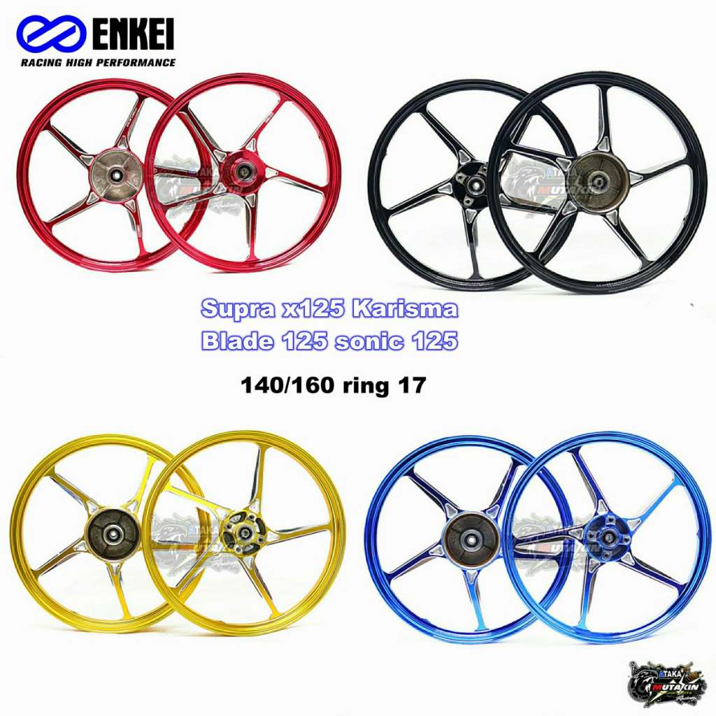 MUTAKIN CNC velg ring 17 AK55 racing velk HONDA GL MP CB Karisma Supra x 125 sonic 125 Blade Revo la
