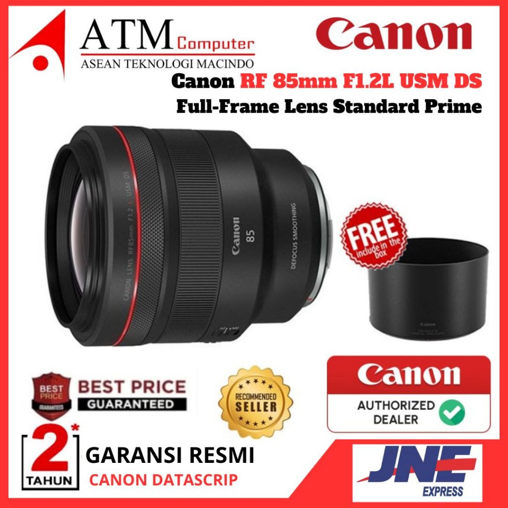 Canon RF 85mm f1.2 L USM DS Canon RF 85 mm f/1.2L USM DS GARANSI RESMI