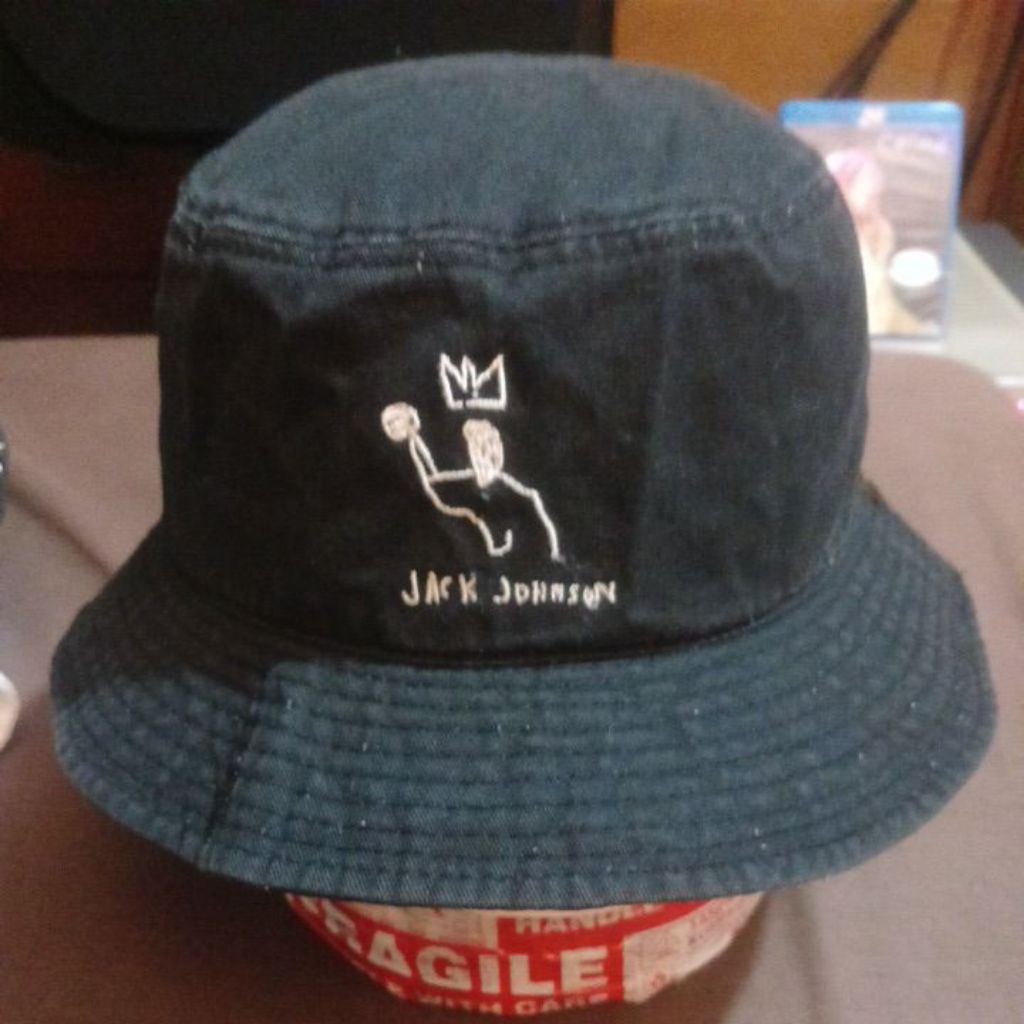 topi bucket jmb jack johnson.black cotton.