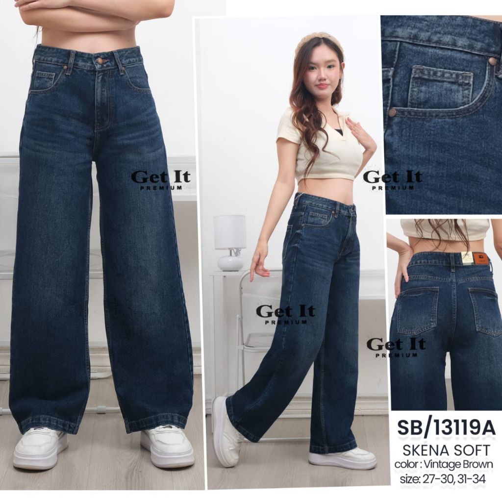 Sz 27-34 Celana Kulot Jeans Skena Get It CYG R2 Bahan Softjeans