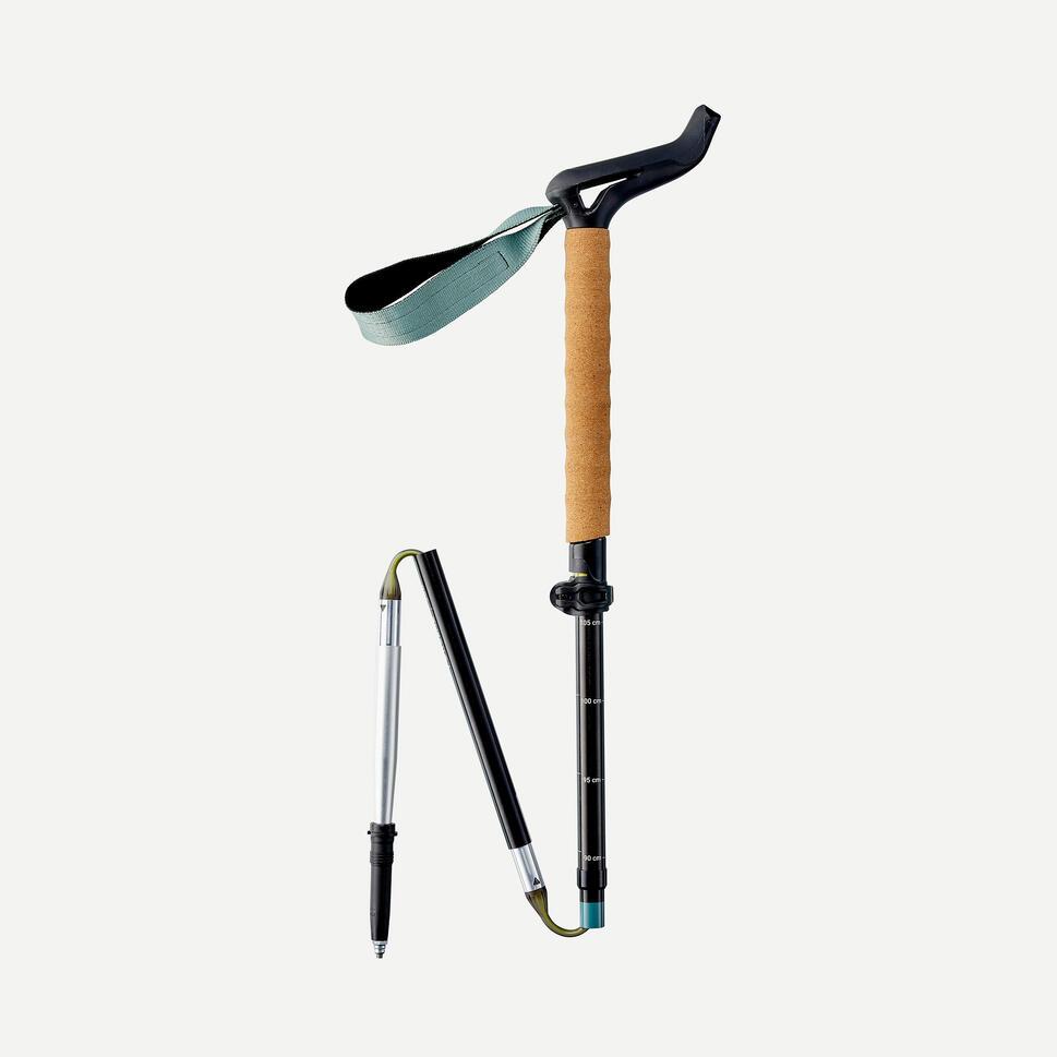 Decathlon FORCLAZ Trekking Pole Ultra-Compact MT900 Ergonomis - Hitam Trekking Pole Ultra-Compact MT