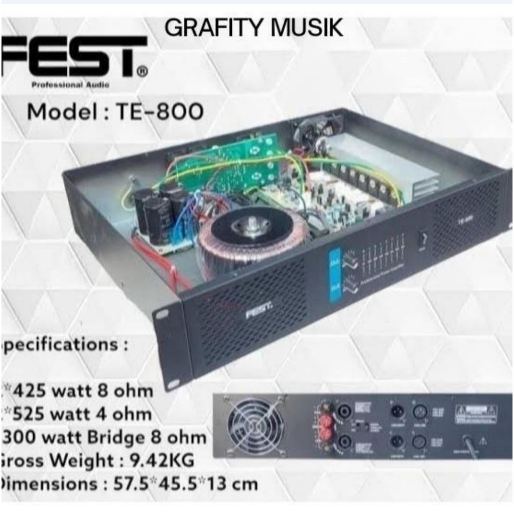 Professional Power Amplifier Fest TE-800