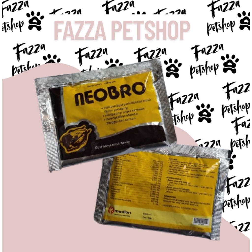 NEOBRO Obat Vitamin Ayam Pedaging Boiler Broiler 100gram