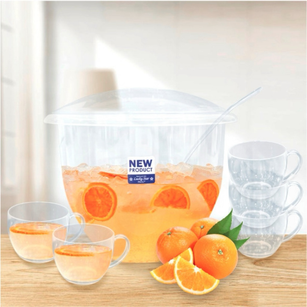 COCKTAIL PUNCH SET LUCKY STAR KODE 6690 - Tempat Es Buah - Wadah Es Buah