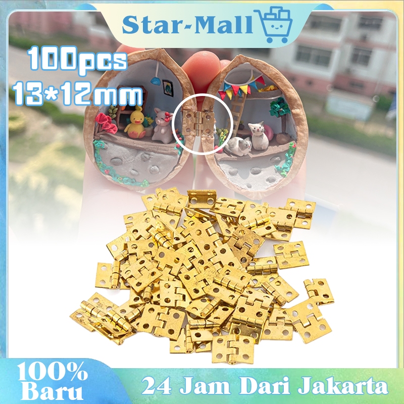 100Pcs Engsel Kotak Perhiasan / Engsel Kecil  Mini / Engsel Kotak Kecil