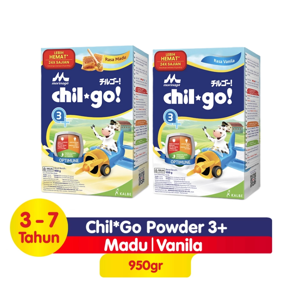Chil Go Powder 3+ Kemasan 950 g - Susu Bubuk Anak [Majapahit]