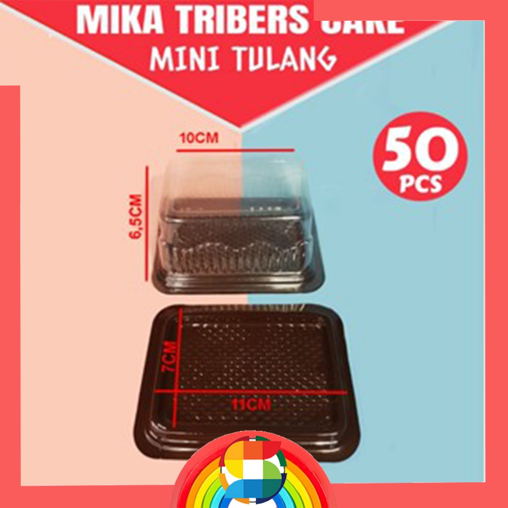 ( ISI 50PCS ) Mika Cake Mini/Mika  Plastik Tempat Roti/Mika Roti