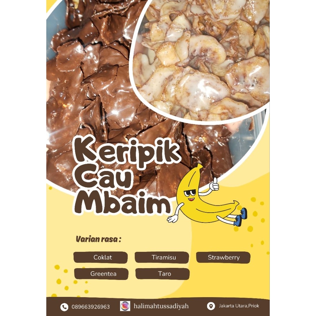 

keripik pisang coklat lumer