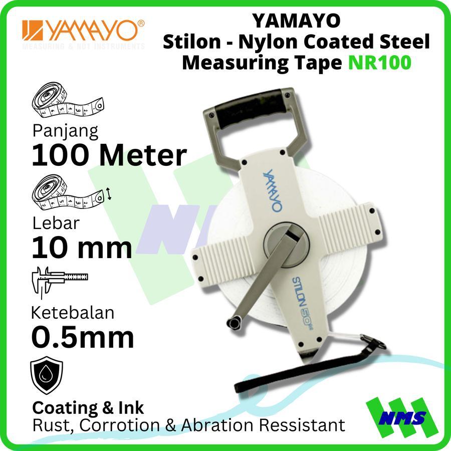Meteran Gulung YAMAYO 100M Meter Stilon NR100 Steel Plat Baja Original Japan Tancap Tanah Roll Roll 