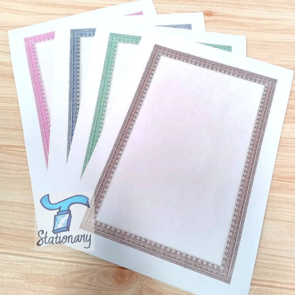 

Kertas Blangko Piagam / Kertas Blanko Ijazah BC Motif List Kecil (Gramatur 160gr).