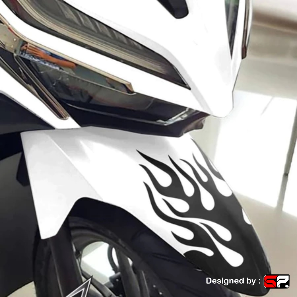 Sticker Tribal Motif Api Spakbor Depan Stiker Cutting