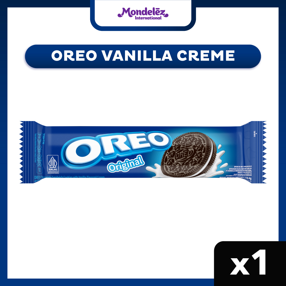 

Oreo Vanilla Cream 110.4gr | Biskuit Snack Camilan Favorit Anak & Keluarga