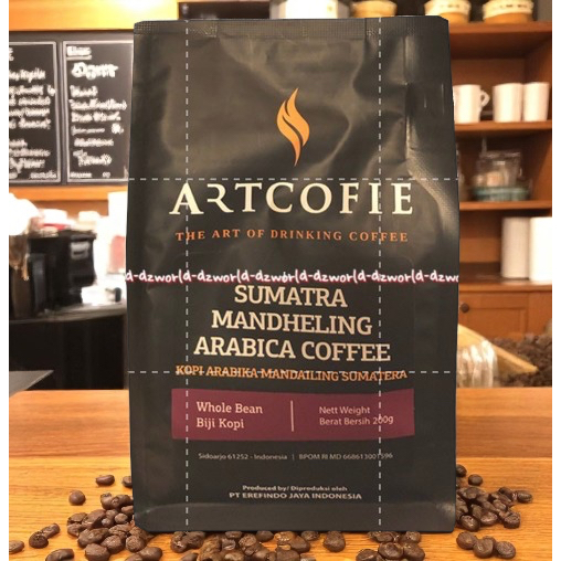 

Artcofie Sumatra Mandheling 200gr Arabica Coffee Whole Bean Kopi Arabika Art Cofie Biji Kopi Sumatra Art Coffee