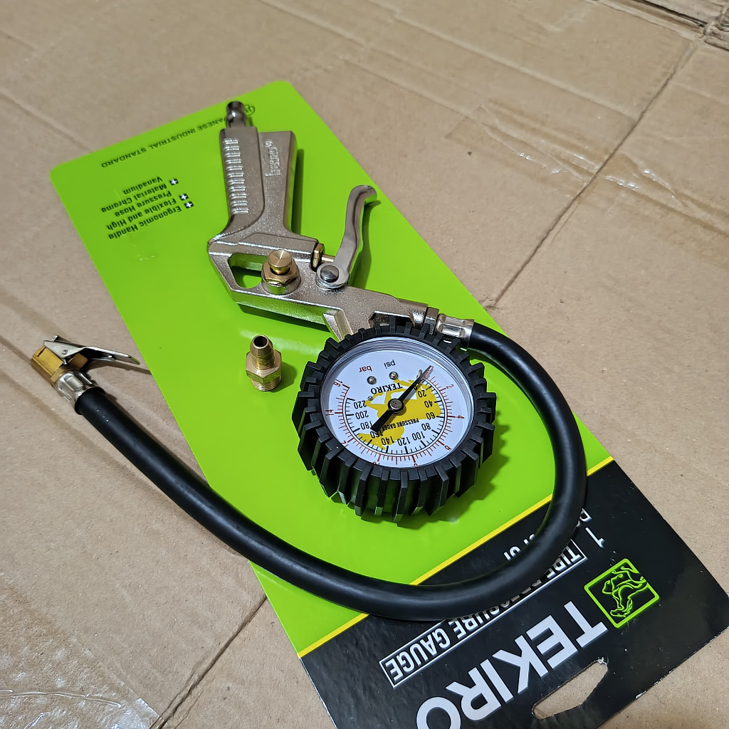Alat isi angin ban tekiro 3 fungsi / Kepala pompa angin Tire Pressure gauge inflator tekiro