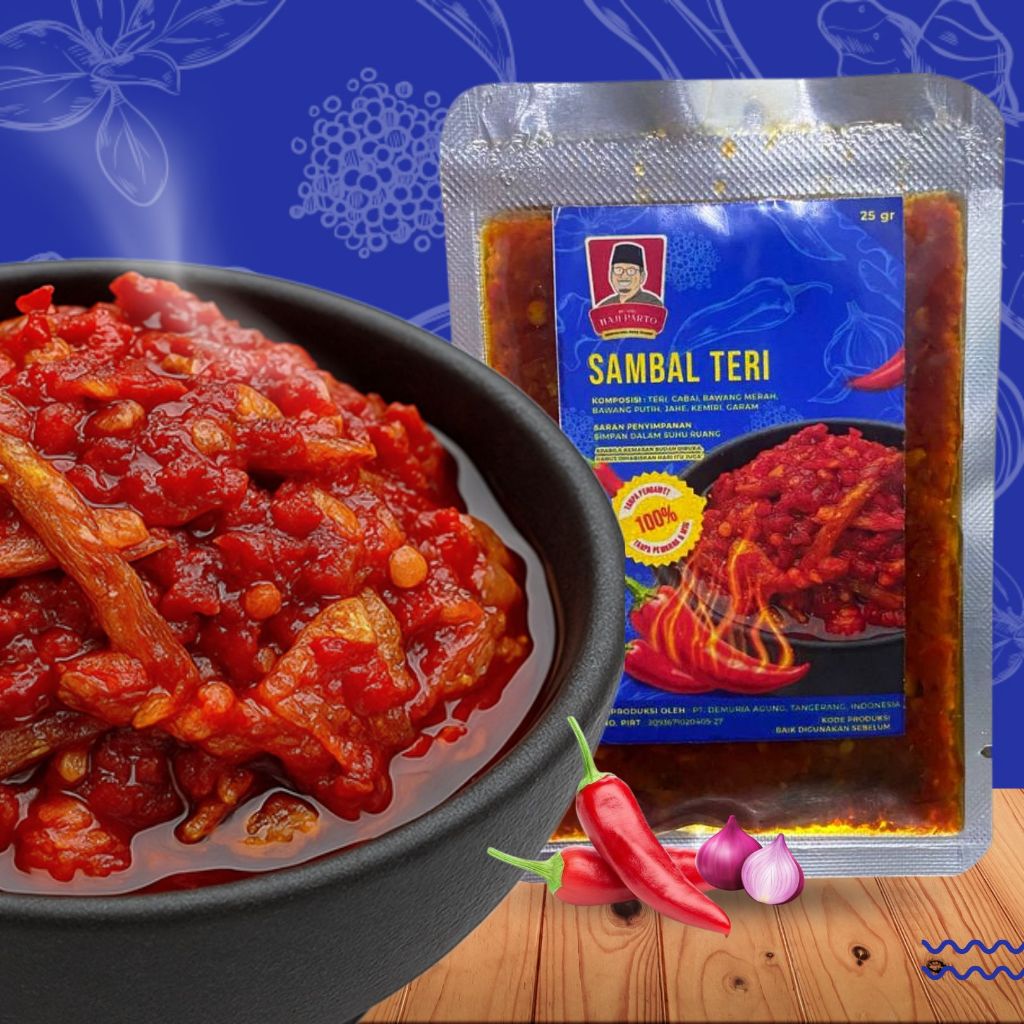 

Sambal Teri Bumbu Haji Parto 25 gram - Tanpa MSG & Tanpa Pengawet